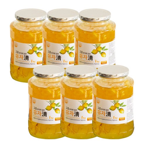 딜리프 유자청, 1kg, 6개