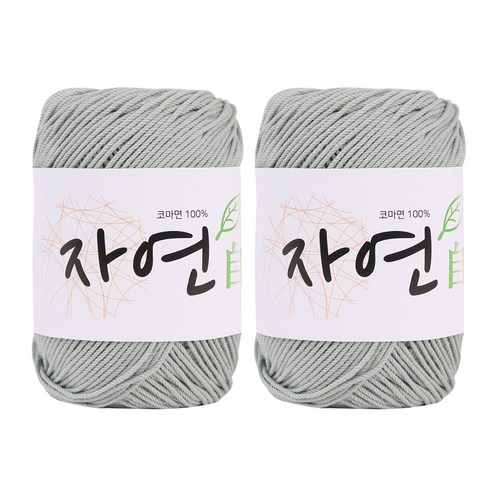 마마니트 코마면 자연 뜨개실 2p, 1913 라이트카키