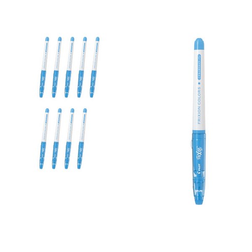 파이롯트 프릭션 칼라 수성펜 0.6mm SFC-10M, 스카이블루, 10개
