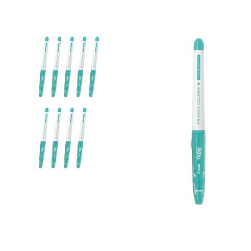 파이롯트 프릭션 칼라 수성펜 0.6mm SFC-10M, 에메랄드그린, 10개