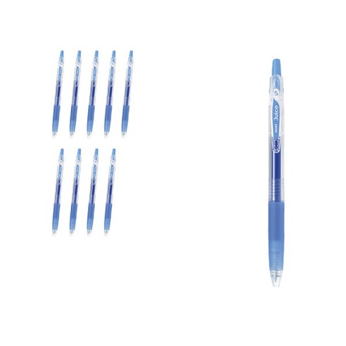 파이롯트 쥬스 젤잉크펜 0.5mm LJU-10EF, 아쿠아블루, 10개