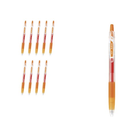 파이롯트 쥬스 젤잉크펜 0.5mm LJU-10EF, 오렌지, 10개
