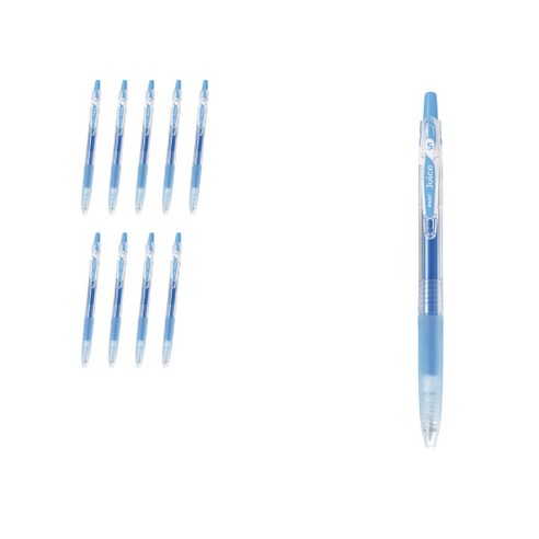 파이롯트 쥬스 젤잉크펜 0.5mm LJU-10EF, 라이트블루, 10개
