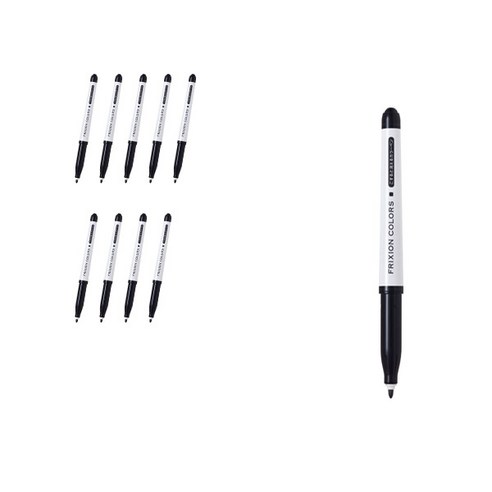 파이롯트 프릭션 칼라 수성펜 0.6mm SFC-10M, 블랙, 10개