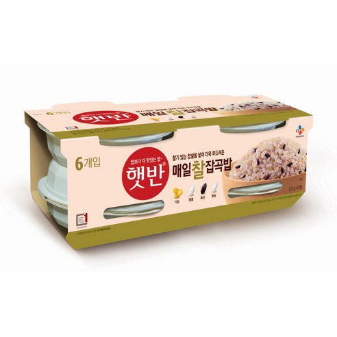 햇반 매일 찰잡곡밥, 210g, 6개