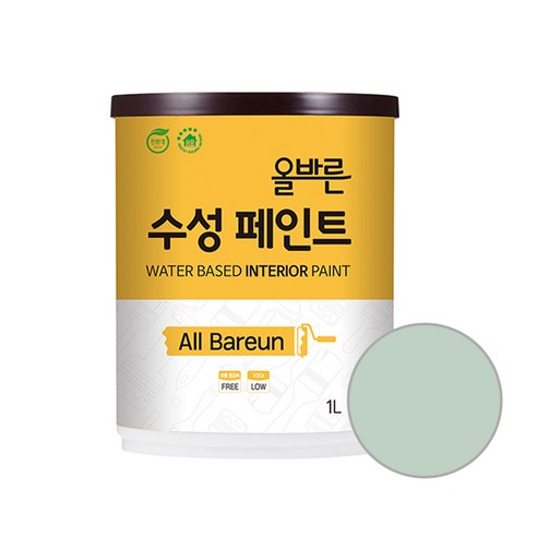 페인트인포 올바른 수성 페인트 1L, 포레스트그린