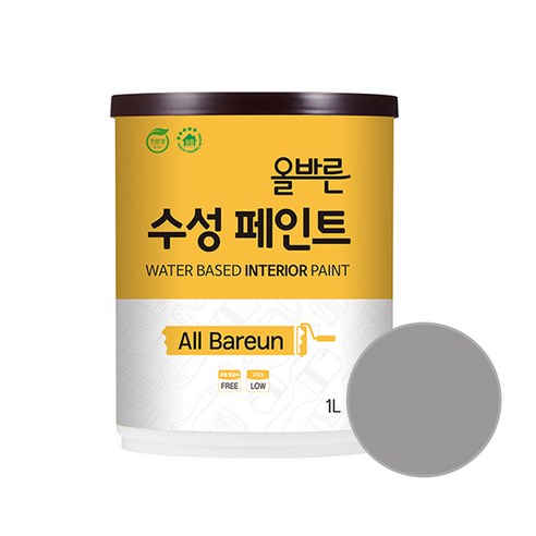 페인트인포 올바른 수성 페인트 1L, 오리지널그레이
