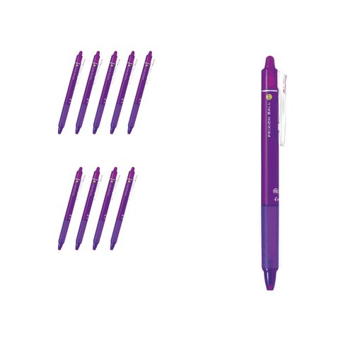 파이롯트 프릭션 볼 노크 볼펜 0.7mm LFBK-23F, 바이올렛, 10개