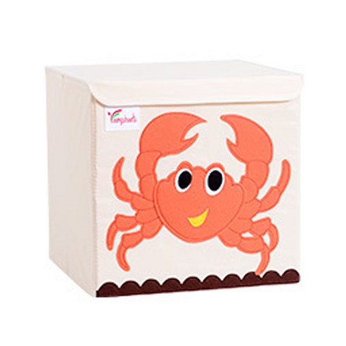 알럽홈 애니멀프린팅 패브릭 접이식 스툴, 꽃게A, 1개