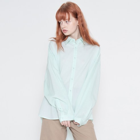 레이디볼륨 여성용 LV OVERFIT PIGMENT WASHING SHIRT