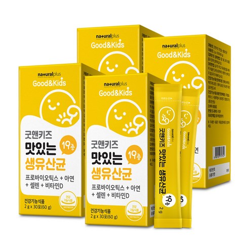 굿앤키즈 맛있는 생유산균, 60g, 4개