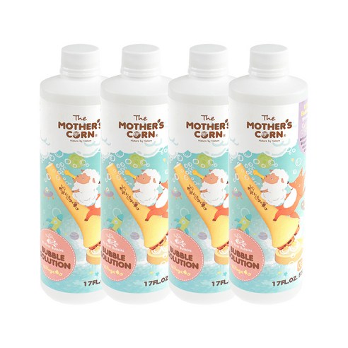 마더스콘 많이 나오는 버블 용액 500ml, 혼합색상, 4개
