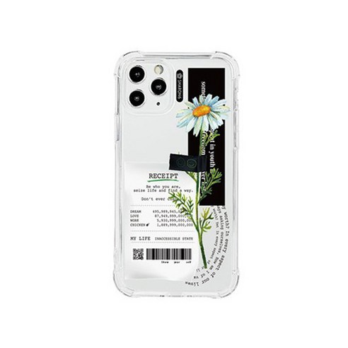 샤론6 아이폰 디자인 투명 범퍼 BAR형 휴대폰 케이스 블루데이지