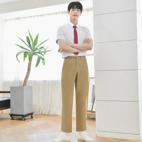 교복몰 남아용 하복 허리조절 스판 교복 바지