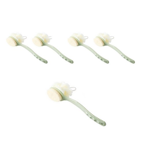 아리코 양면 바디 브러쉬 & 샤워볼, 그린, 5개, 1개입