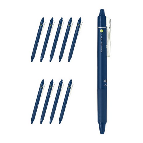 파이롯트 프릭션 볼 노크 0.7mm LFBK-23F-BB-ME, 블루블랙, 10개