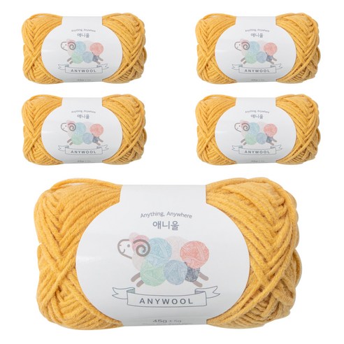 야나 애니울 뜨개실 5p, 227 빈티지골드