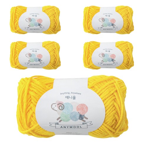 야나 애니울 뜨개실 5p, 228 노랑