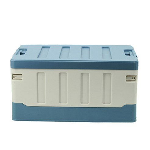 폴딩 리빙박스 65L 로우커버, 1개, 화이트블루