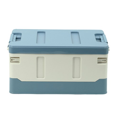 폴딩 리빙박스 35L 로우커버, 1개, 화이트블루