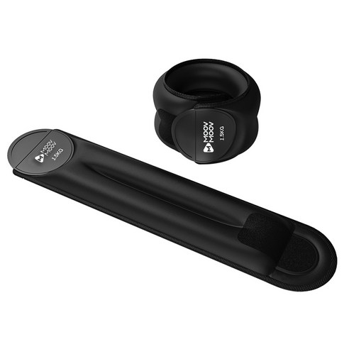 뭅뭅 손목 발목 모래주머니 2개입, 1.5kg, 블랙