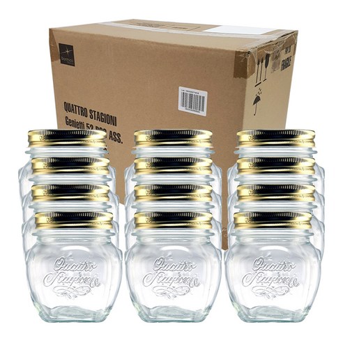 보르미올리 콰트로 스타지오니 자 앙포라 유리저장병, 300ml, 12개