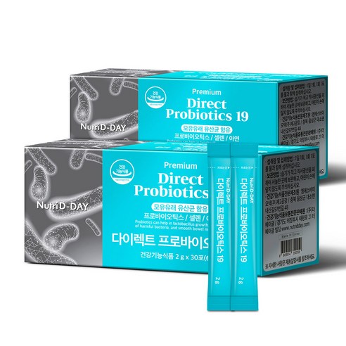 뉴트리디데이 프리미엄 다이렉트 프로바이오틱스19 생유산균 30p, 2g, 2개
