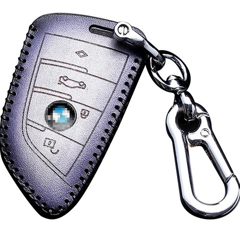 하마테 BMW 레트로 가죽 키케이스 C타입, 네이비
