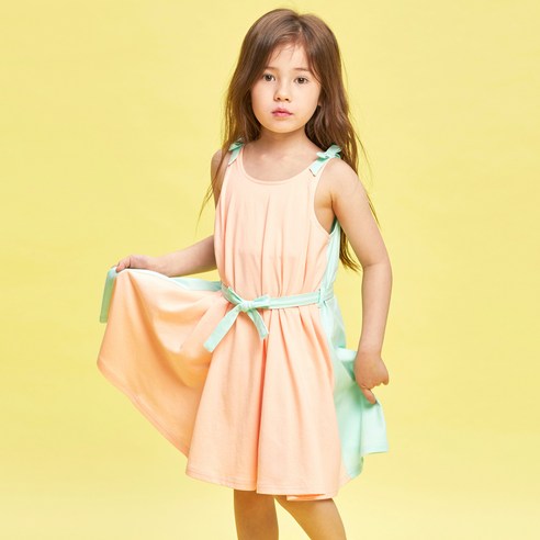리틀스텔라 여아용 멀티컬러 벨티스 원피스