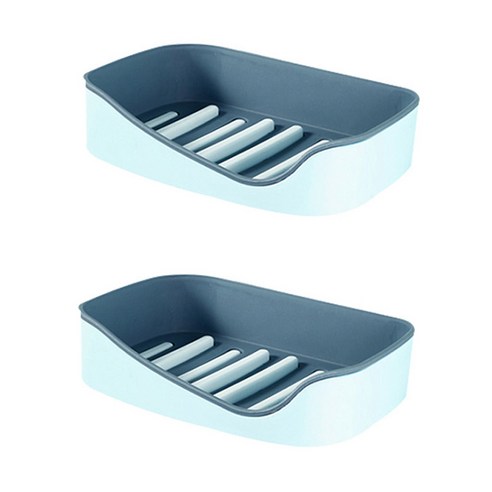 윈프라이스 접착식 비누거치대, 블루코발트, 2개