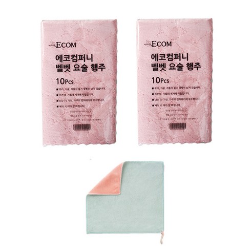 에코컴퍼니 벨벳 요술 행주 랜덤 발송 20p + 대형 행주 랜덤발송, 1세트