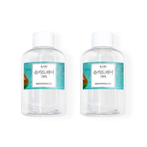 아제르퍼시픽 레스쁘리 디퓨저 오일 리필액 150ml x 2p + 시향지 랜덤발송 3종 세트, 슈가드페어(10A)