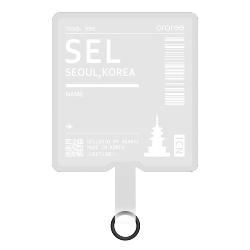 아라리 스마트폰 키링 태그홀더, 클리어 서울, 1개