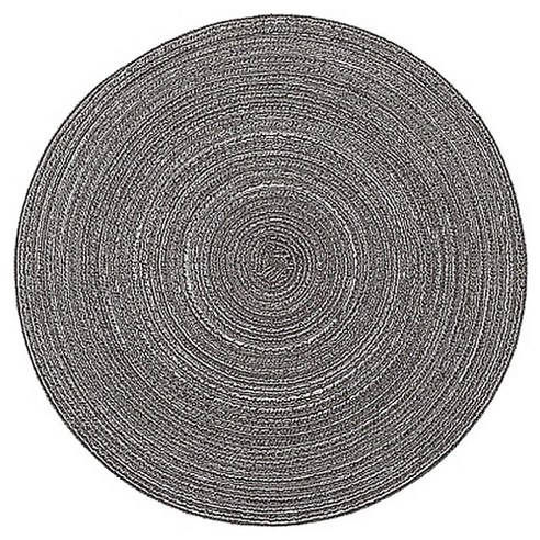 더플로우컴퍼니 발리 스타일 라미 원사 레트로 플레이트 트레이, 차콜