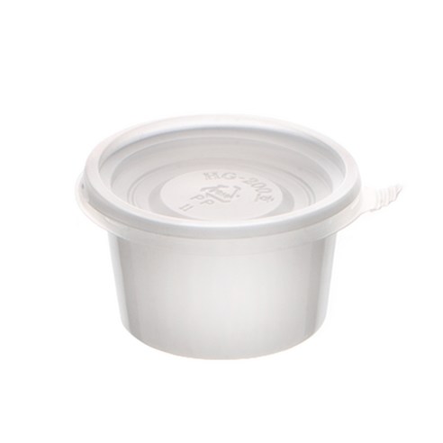 더담다 일회용 소스컵 202 대 70 x 40 mm 백색, 1개입, 500개