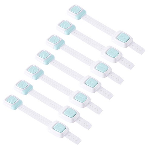블럭마트 어린이안전 냉장고 서랍 잠금장치, 블루, 7개