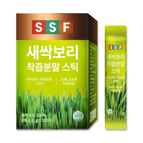 순수식품 새싹보리 착즙 분말 가루 스틱, 1g, 100개