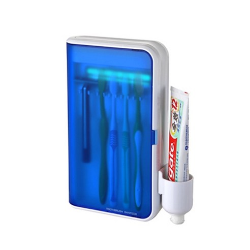 치과세상 UV 칫솔살균기 벽걸이형, 블루 + 화이트