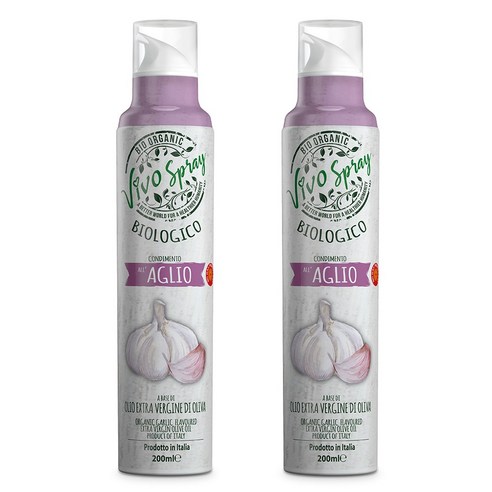 만토바 비보 유기농 엑스트라버진 갈릭 올리브오일 스프레이, 200ml, 2개
