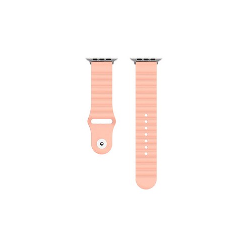 비쉐르 애플워치 3/4/5 웨이브컷 실리콘 스트랩 (42/44mm 호환 가능), 핑크, 1개