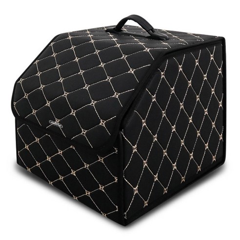 어반카 스티치 차량용 다용도 수납함, 블랙 + 베이지