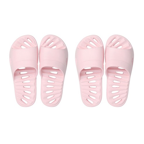블럭마트 퍼펙트 물빠짐 욕실화 라이트핑크, 2세트