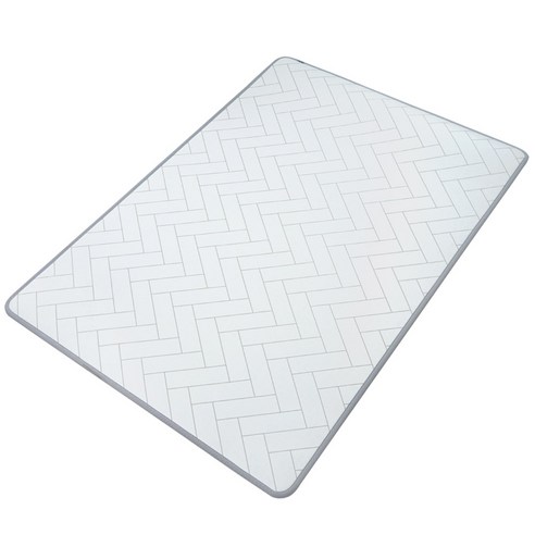 삼바텍 PVC 퓨어 놀이방매트, 헤링본 화이트