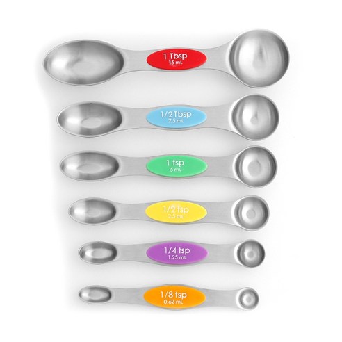 베이킹 스텐 양면 계량스푼 6종 세트, 1세트