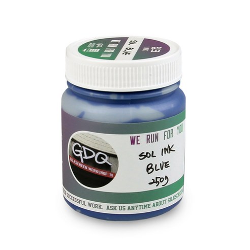 지디큐팩토리 실크스크린 날염용 졸 잉크 500g, 블루