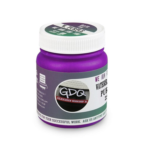 지디큐팩토리 실크스크린 날염용 수성 러버 잉크 500g, 보라색