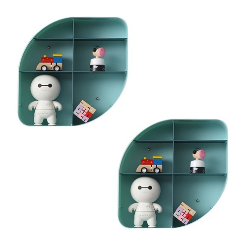 블럭마트 파스텔 벽걸이형 욕실선반, TYPE 7, 2개