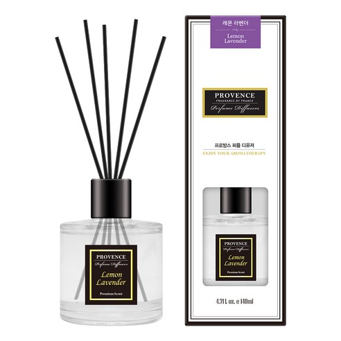 더허브샵 프로방스 퍼퓸 디퓨져 140ml, 레몬 라벤더