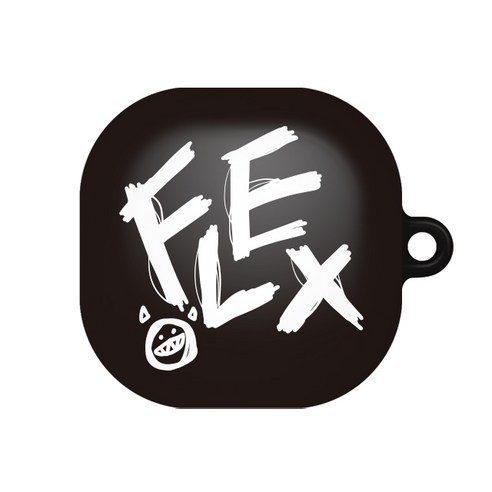 바니몽 더드로잉 갤럭시 버즈라이브 / 버즈2/버즈프로 하드케이스, 01 플렉스블랙