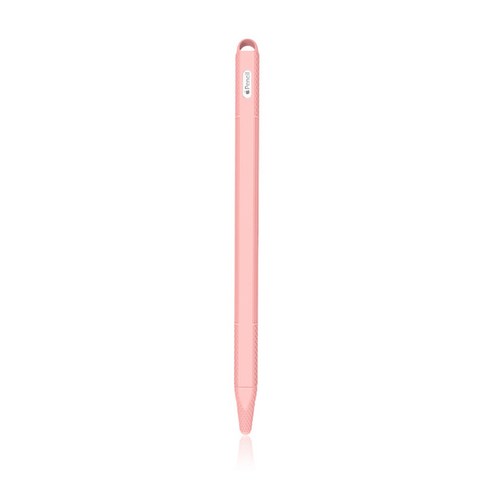 디씨네트워크 애플펜슬 2세대 안티슬립 실리콘 격자무늬 케이스, 핑크, 1개